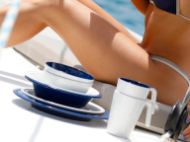 La mug di melamina Summer è resistente e impilabile