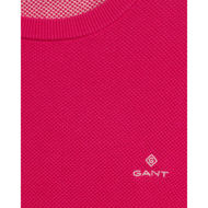 GANT Maglia Girocollo In Piqué Di Cotone: Un classico maglione con un tocco preppy.