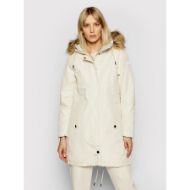 Parka da donna imbottito e impermeabile, con leggera imbottitura, vita regolabile e cappuccio imbottito in pile.