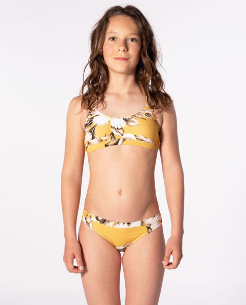 Costume intero in microfibra Rip Curl con stampa floreale e spalline incrociate sul retro.