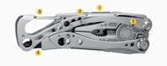 Leatherman Skeletool: Utensile multifunzione compatto e ultraleggero, da 141,75 g, con coltello combinato, porta punte, pinze e molto altro. FONDINA INCLUSA