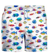 Zeybra - Costume da bagno made in Italy bambino pesci 100% nylon veloce nell’asciugatura. Rete interna in nylon stretch comfort con trattamento antibatterico