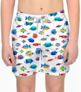 Zeybra - Costume da bagno made in Italy bambino pesci 100% nylon veloce nell’asciugatura. Rete interna in nylon stretch comfort con trattamento antibatterico