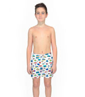 Zeybra - Costume da bagno made in Italy bambino pesci 100% nylon veloce nell’asciugatura. Rete interna in nylon stretch comfort con trattamento antibatterico