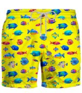 Zeybra - Costume da bagno made in Italy bambino pesci 100% nylon veloce nell’asciugatura. Rete interna in nylon stretch comfort con trattamento antibatterico