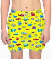 Zeybra - Costume da bagno made in Italy bambino pesci 100% nylon veloce nell’asciugatura. Rete interna in nylon stretch comfort con trattamento antibatterico