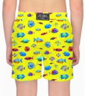 Zeybra - Costume da bagno made in Italy bambino pesci 100% nylon veloce nell’asciugatura. Rete interna in nylon stretch comfort con trattamento antibatterico
