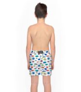 Zeybra - Costume da bagno made in Italy bambino pesci 100% nylon veloce nell’asciugatura. Rete interna in nylon stretch comfort con trattamento antibatterico