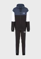 Tuta Gym Ventus Uomo: Tuta composta da Felpa con cappuccio e coulisse e Pantaloni joggers con due tasche, logo EA7 a contrasto.