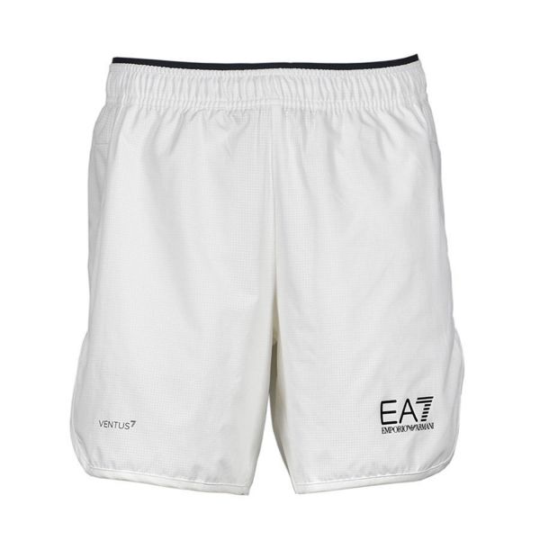 Pantaloncini da uomo EA7 in tessuto da uomo, un'ampia fascia elastica in vita adatta perfettamente i pantaloncini al corpo.