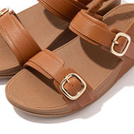 I sandali FitFlop Lulu in pelle con cinturino posteriore marrone chiaro sono perfetti per il divertimento estivo!