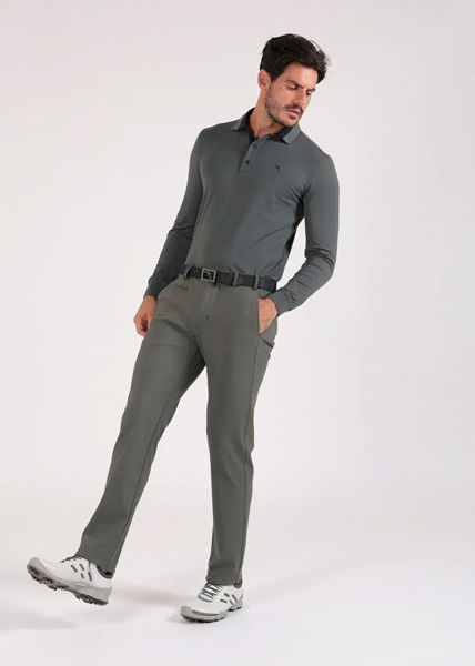 Pantalone uomo Sparviero Pro-therm, in soft shell Termico a tre strati smerigliato all'interno, idrorepellente e antivento. Verde oliva 661