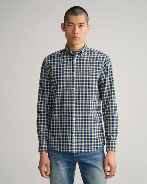 Gant Camicia in broadcloth scozzese regular fit