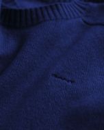 Maglia girocollo in lana con spalla a sella