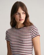 Gant T-shirt M/C a coste a righe Donna