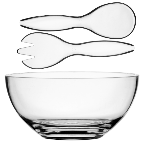 Insalatiera Rotonda + Posate Bahamas – Clear