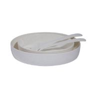 Set 2 Insalatiere Con Posate Maldivas Ivory, Set 4 Pz