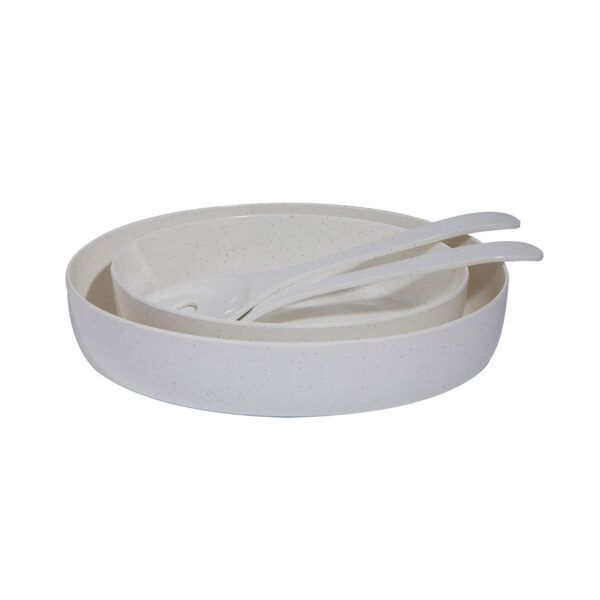 Set 2 Insalatiere Con Posate Maldivas Ivory, Set 4 Pz