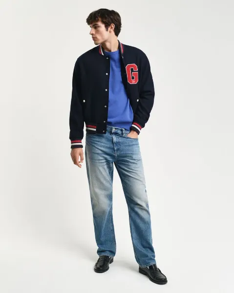 Gant Maglia girocollo in piqué di cotone Uomo