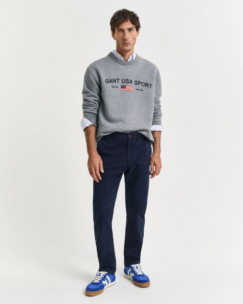 Gant Pantaloni Chino Slim Dobby Structure Uomo