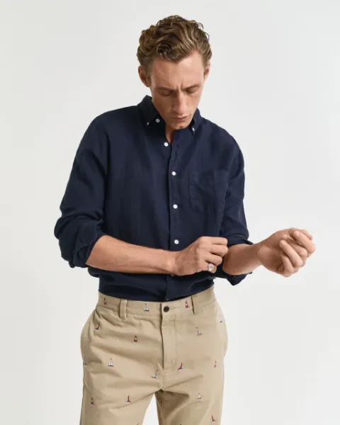 Gant Camicia di linoregular fit Uomo