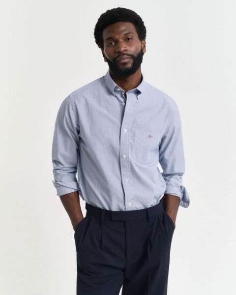 Immagine di Gant Camicia a pois in dobby a righe regular fit Uomo
