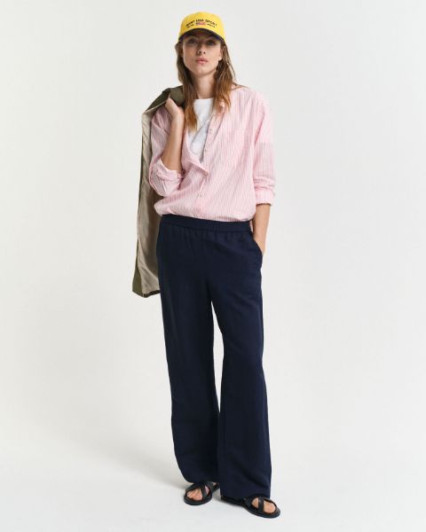 Gant Pantaloni Pull-on in misto lino relaxed fit Donna
