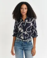 Gant Camicia in seta e cotone con stampa Sailing reg fit Donna