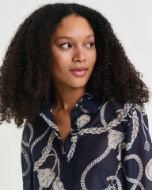 Gant Camicia in seta e cotone con stampa Sailing reg fit Donna