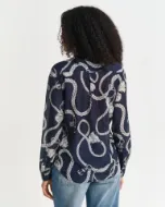 Gant Camicia in seta e cotone con stampa Sailing reg fit Donna