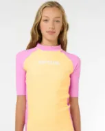 Rip Curl Classic Surf Short Sleeve Rash Vest - Girls (8-16 years)