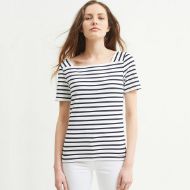 Saint James  T-shirt da marinaio a righe con collo quadrato