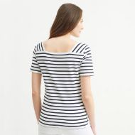 Saint James  T-shirt da marinaio a righe con collo quadrato