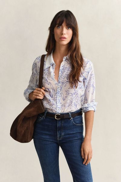 Gant Camicia in misto seta e cotone a fiori Donna