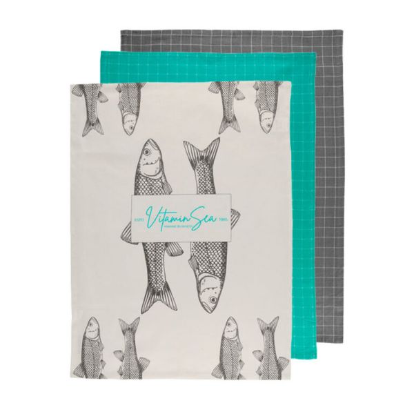 Immagine di MB Asciugamani Da Cucina Vitamin Sea Acqua set 3 pz