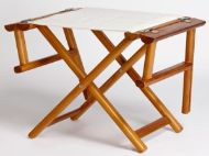 Immagine di Sedia Da Regista In Teak Pieghevole + Tessuto Waterproof – Beige