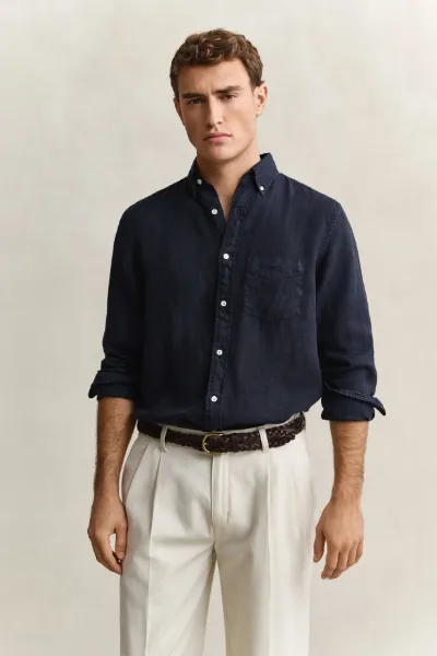 Gant Camicia lino regular fit Uomo