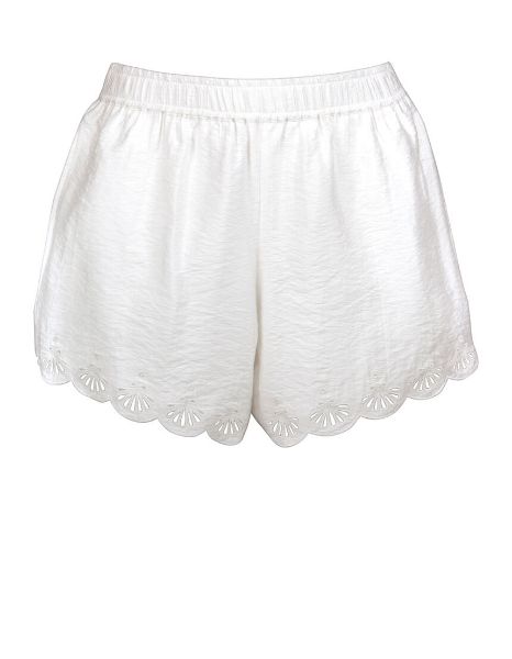Watercult Pantaloncini Bianchi con Ricamo Donna