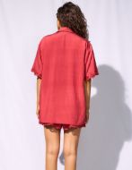 Watercult Camicia da spiaggia Cremisi con Ricamo Donna