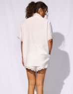 Watercult Camicia da spiaggia bianca con Ricamo Donna