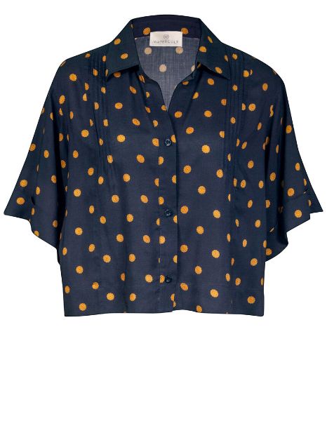 Watercult Camicia da Spiaggia blu navy-ambra Donna