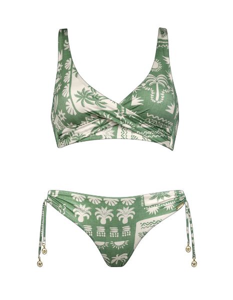 Watercult Bikini Top + Slip Sage-cream Donna