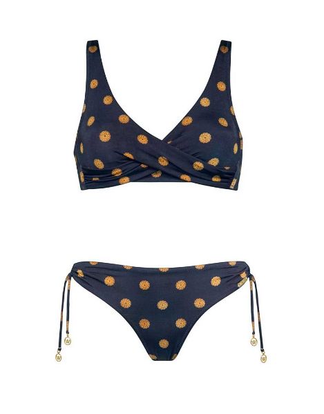 Watercult  Bikini Top + Slip Navy-amber Donna
